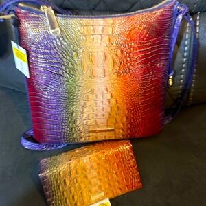 Elegant Brahmin shoulder bag and matching wallet